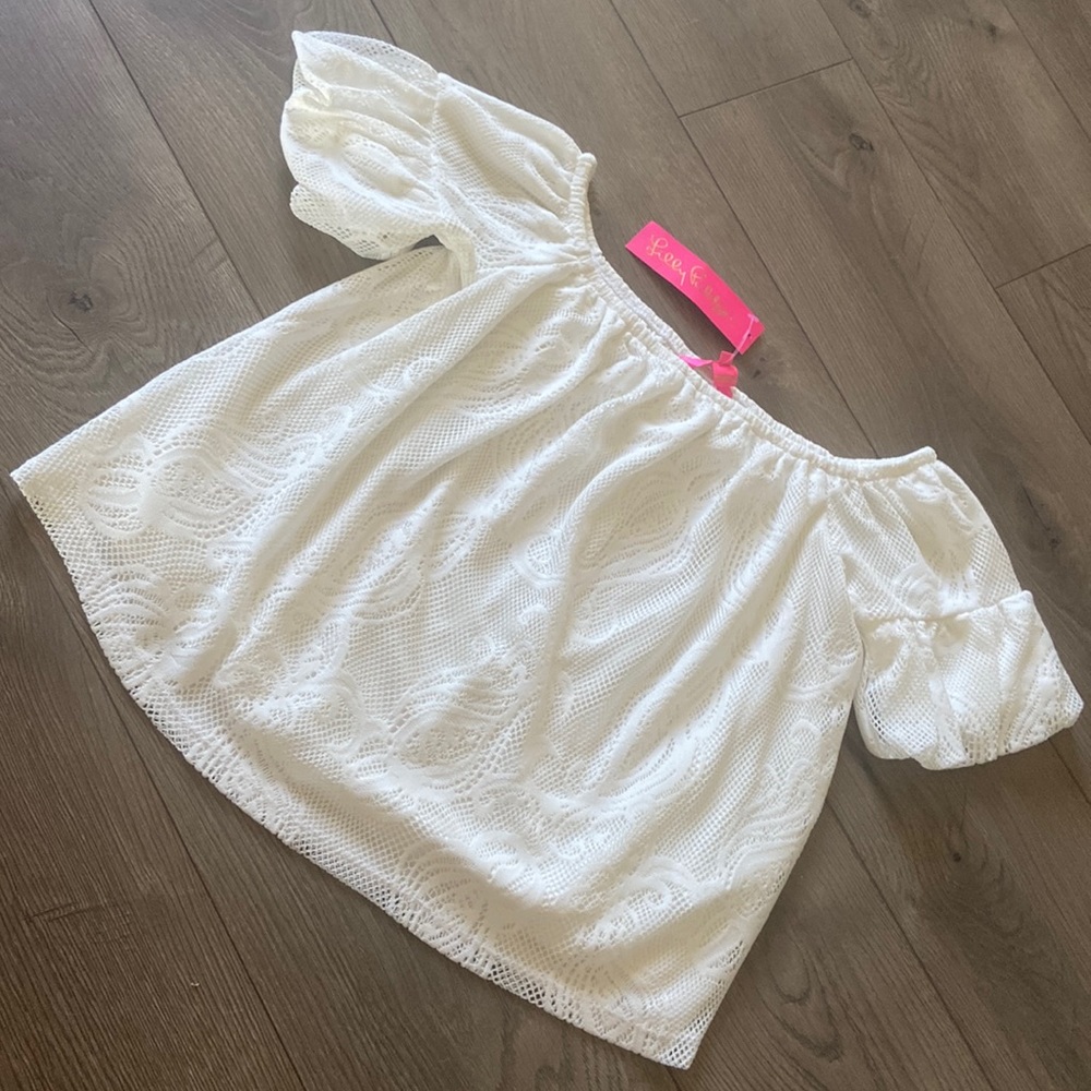 NEW LILLY PULITZER SAMIA JELLYFISH CRITTER CROCHET BLOUSE